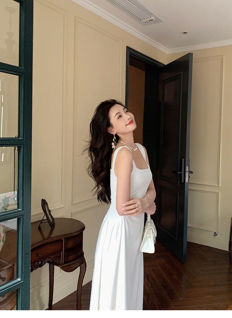 프랑스식 슬립 드레스 2026 여성 새로운 부드러운 Chic 품격 허리 수축 작은 대중 한 마디 첫사랑 샤오 바이 치마 상세 이미지 23