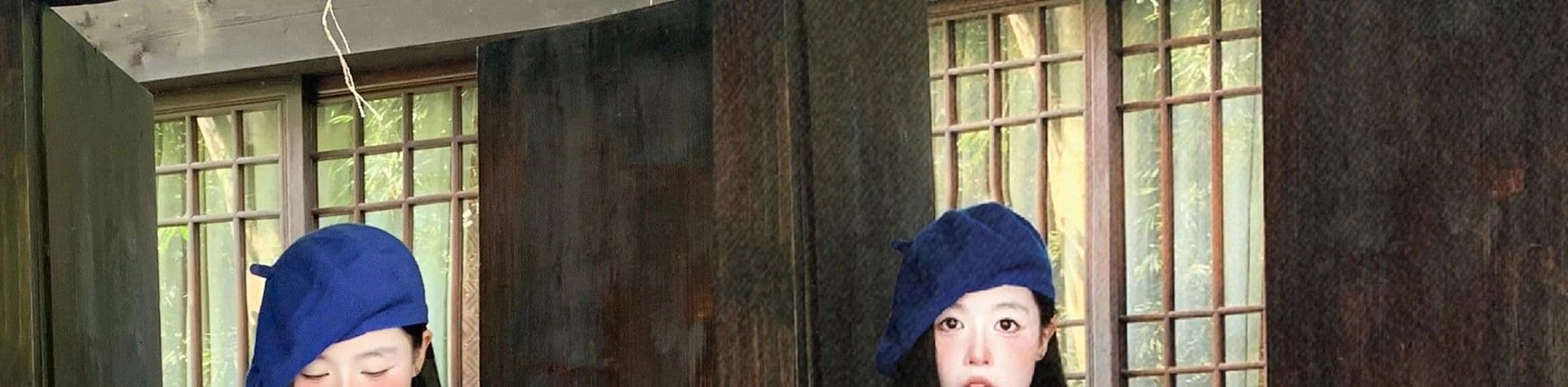 파란색 체크무늬 민소매 여성 드레스 디자인 센스 여름 스트랩 나비 매듭 쇼트 스타일 조끼 스커트 허리 수축 짧은 치마 상세 이미지 29