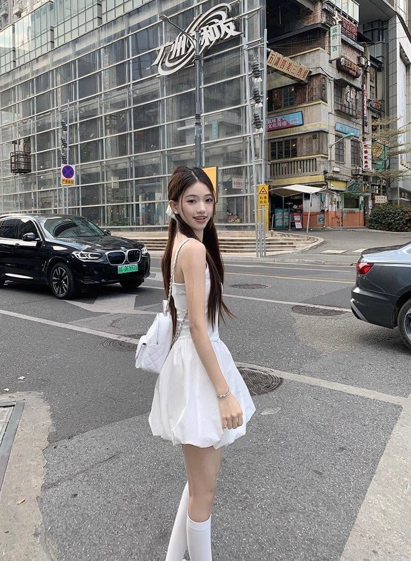 핫걸 발레 바람 허리 수축 퍼프 슬립 여성 드레스 여름 프랑스식 꽃밭 치마 생일 작은 행사 치마 품격 치마 상세 이미지 18