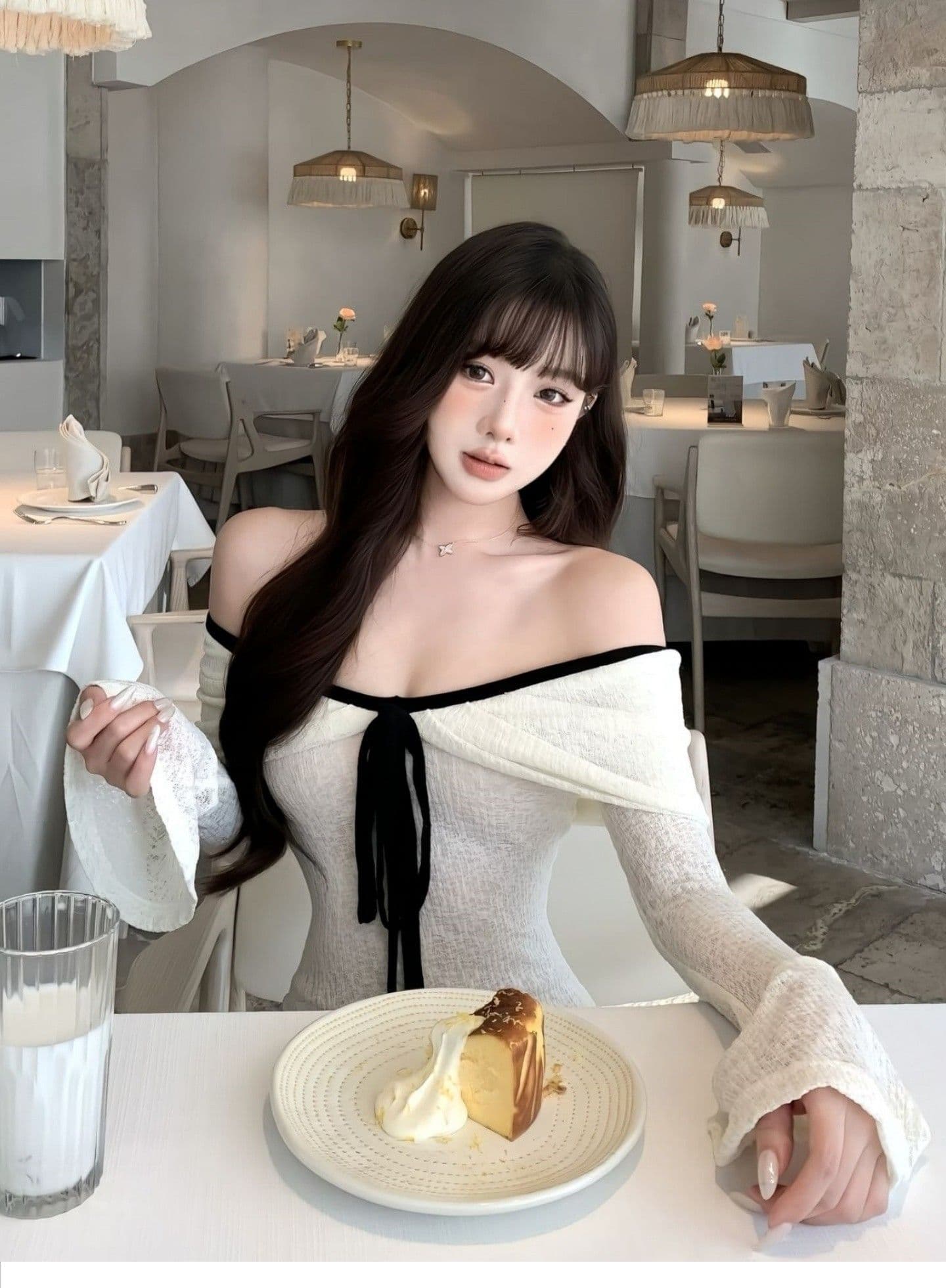 프랑스식 아름다운 고유 한 오프숄더 몸매 가꾸기 타이트 스커트 롱 스커트 작은 대중 자이언트 잘 생긴 ~ 중 긴팔 드레스 2026 가을 상세 이미지 5