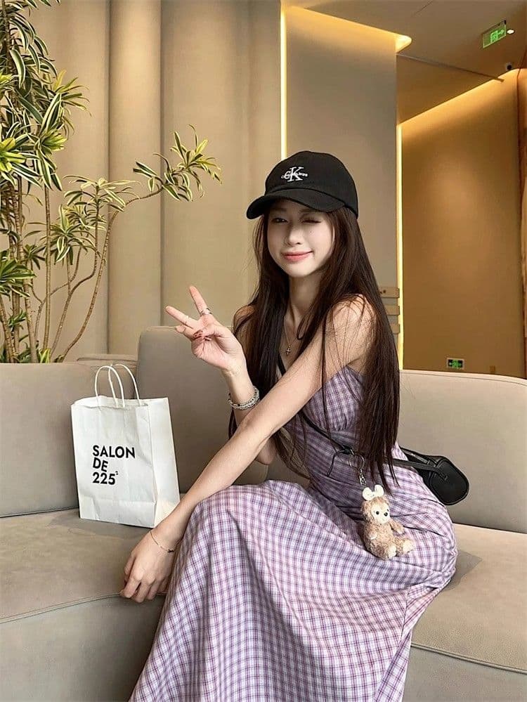 달콤한 핫걸 V넥 민소매 여성 드레스 2026 새로운 여름 허리 수축 슬림해 보이는 chic 조끼 스커트 롱 스커트 상세 이미지 20