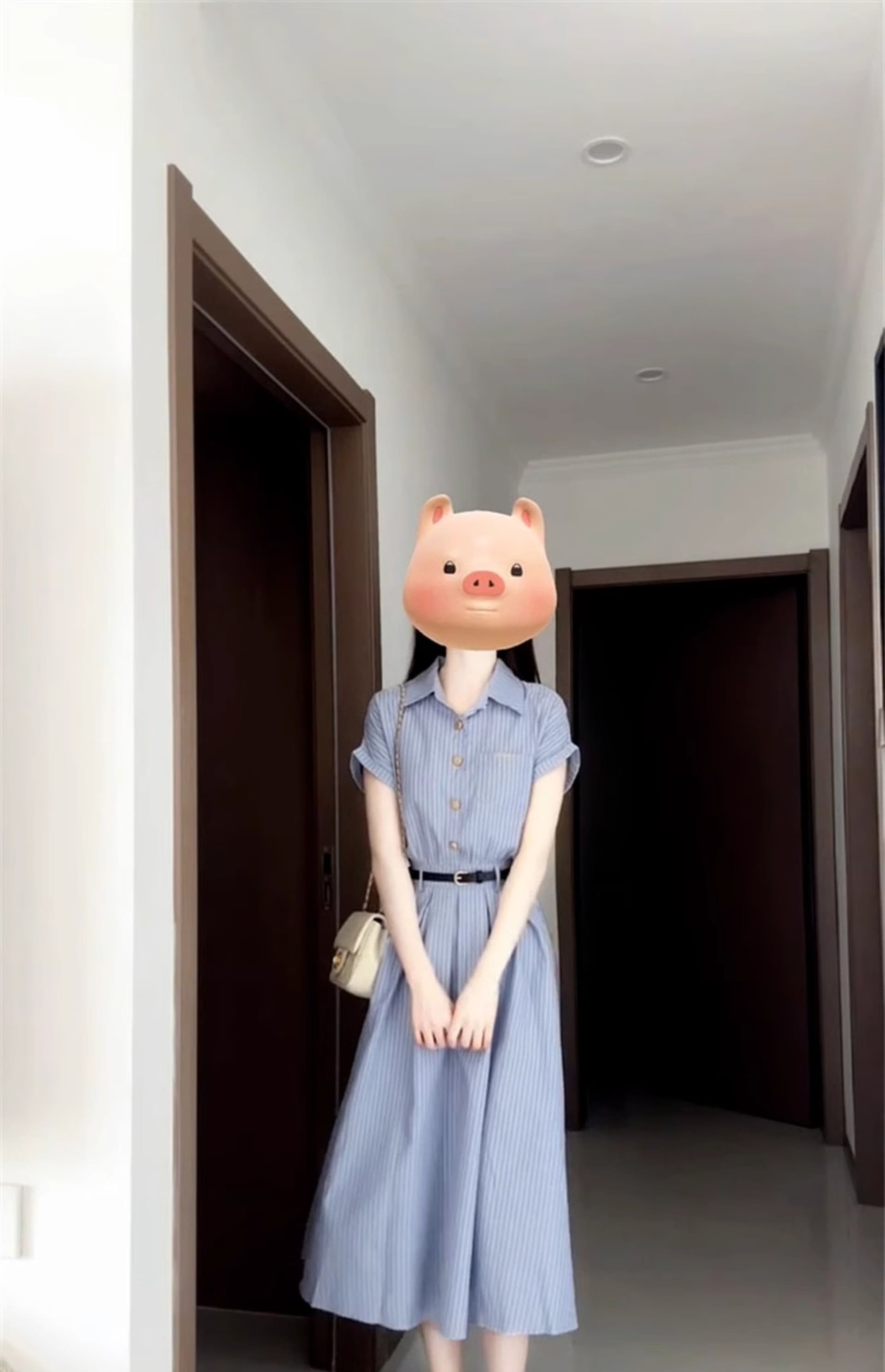 한 부서 학원 스타일 셔츠 점프 슈트 치마 여성 의류 고유 한 아름다운 꼬집기 허리 치마 여름 2026 새로운 허리 수축 롱 스커트 상세 이미지 15