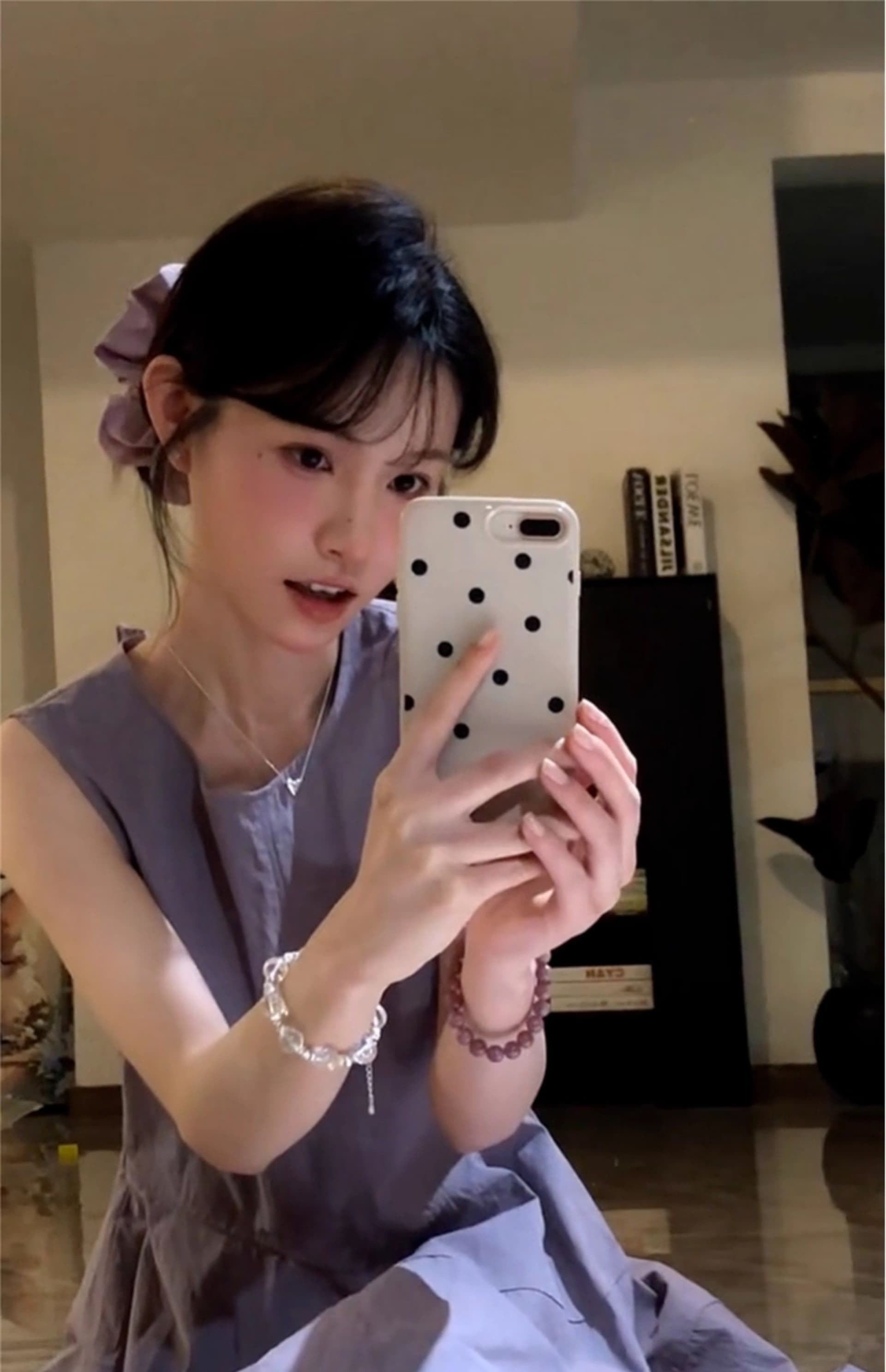 고급 센스 보라색 민소매 조끼 원피스 아이들 2026 여름 새로운 허리 수축 슬림해 보이는 아름다운 품격 롱 스커트 상세 이미지 8