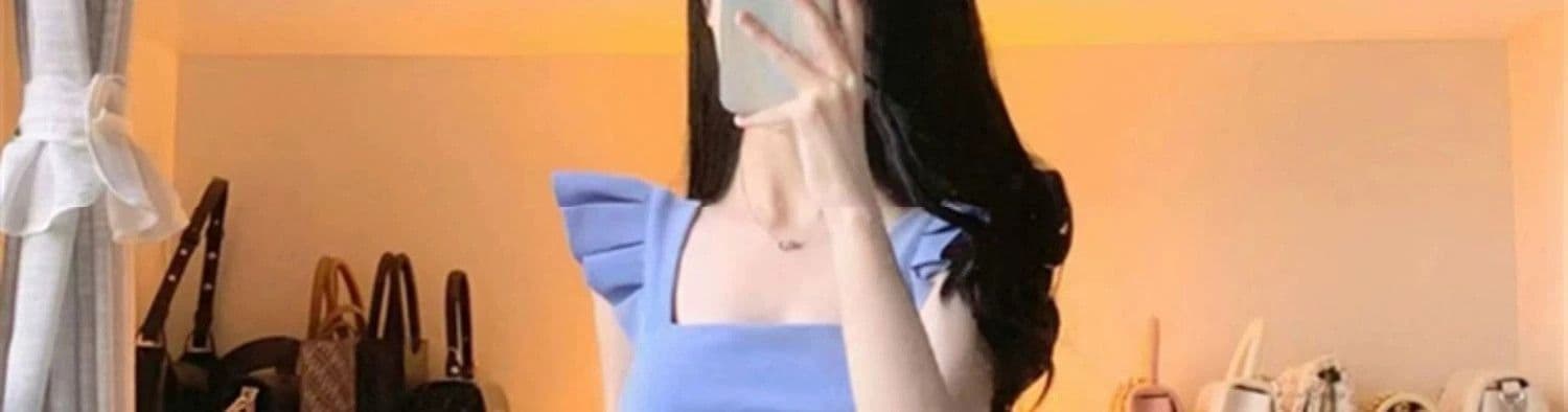 부드러운 부서 프랑스식 작은 날다 소매 여성 드레스 여름 새로운 허리 수축 트임 디자인 센스 아름다운 달콤한 매운맛 타이트 스커트 롱 스커트 상세 이미지 21