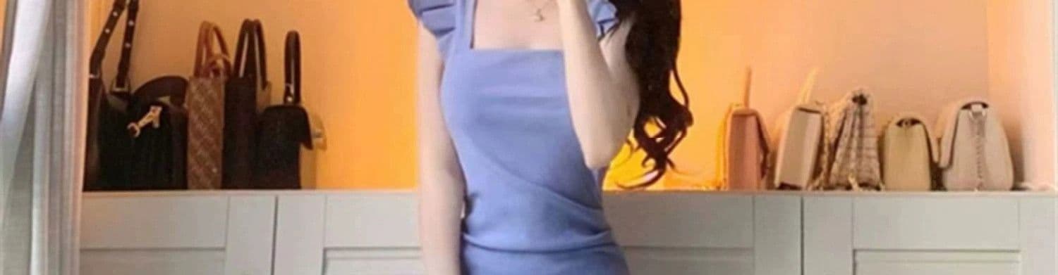 부드러운 부서 프랑스식 작은 날다 소매 여성 드레스 여름 새로운 허리 수축 트임 디자인 센스 아름다운 달콤한 매운맛 타이트 스커트 롱 스커트 상세 이미지 27