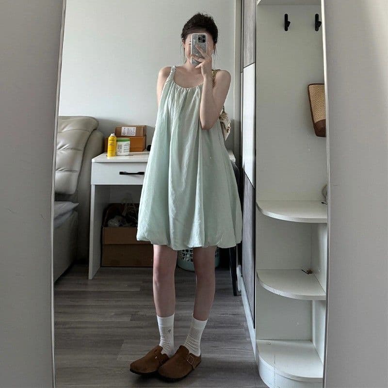 작은 키 품격 u 칼라 슬립 여성 드레스 여름 새로운 프랑스식 패션 꽃밭 치마 달콤한 핫걸 짧은 치마