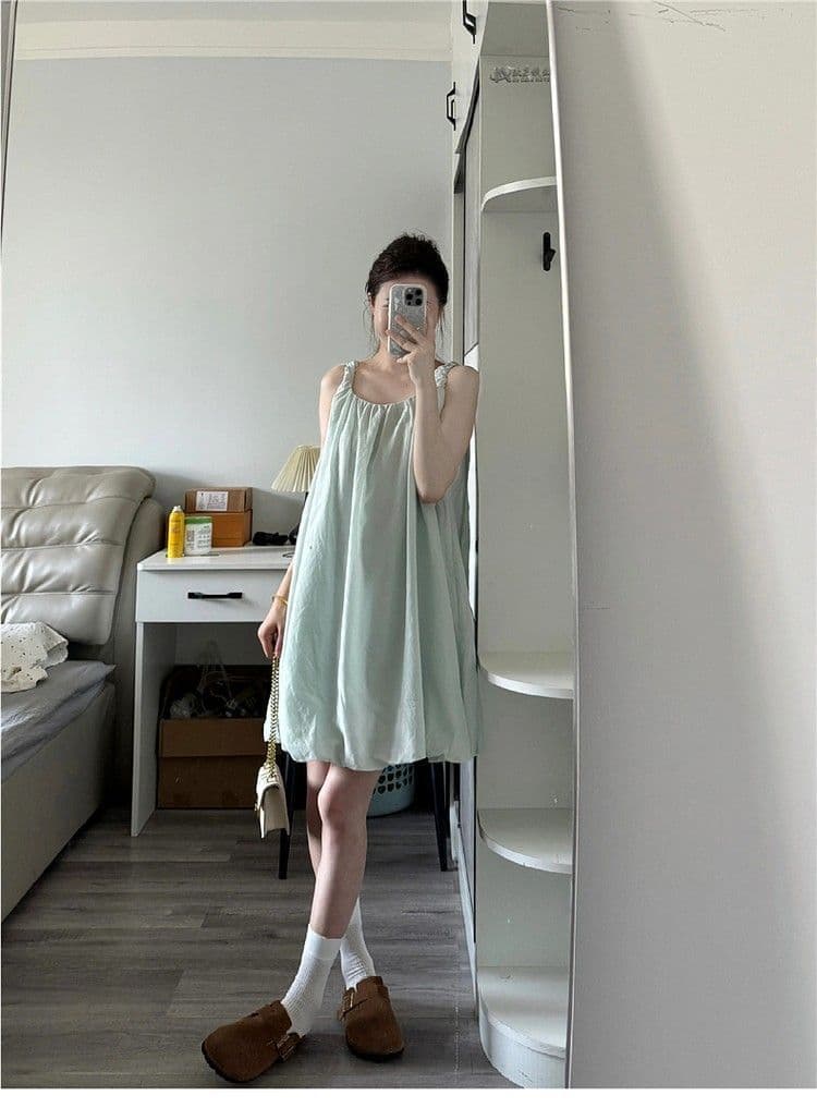 작은 키 품격 u 칼라 슬립 여성 드레스 여름 새로운 프랑스식 패션 꽃밭 치마 달콤한 핫걸 짧은 치마 상세 이미지 4