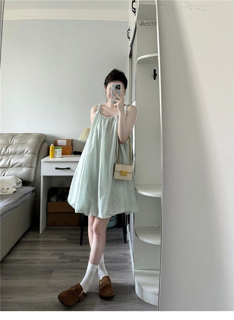 작은 키 품격 u 칼라 슬립 여성 드레스 여름 새로운 프랑스식 패션 꽃밭 치마 달콤한 핫걸 짧은 치마 상세 이미지 5