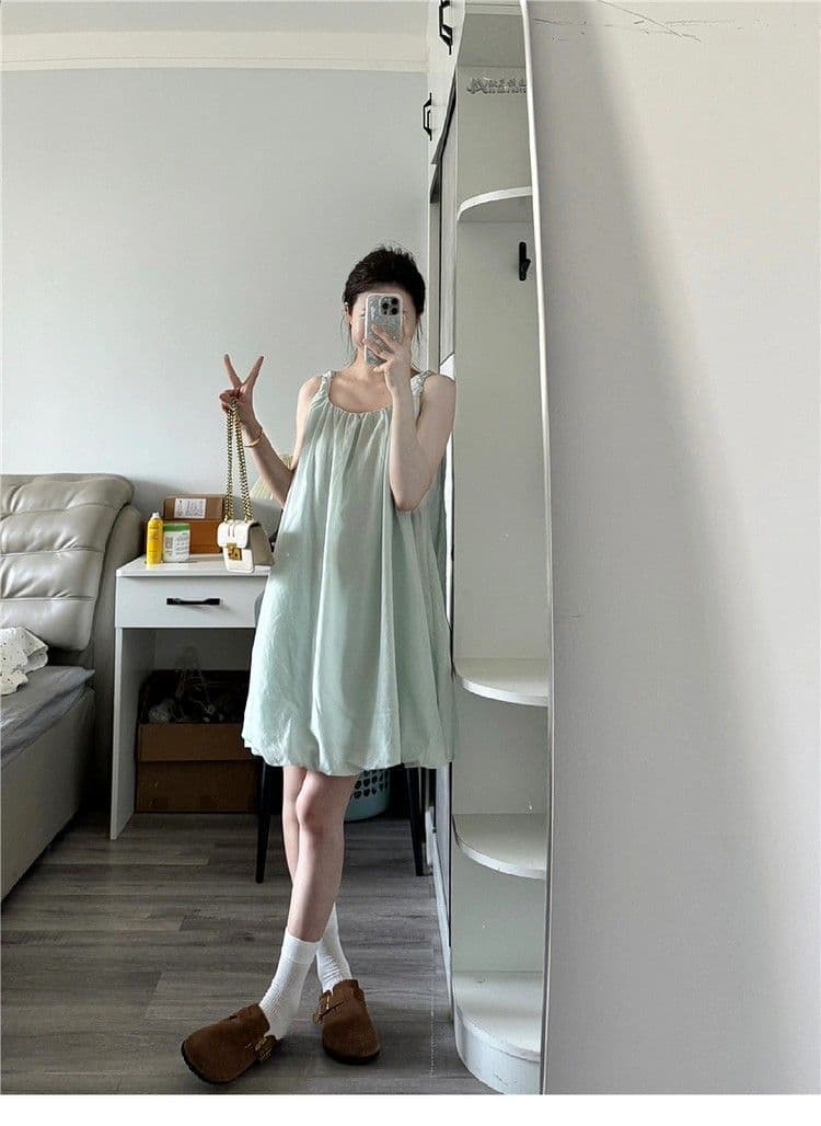 작은 키 품격 u 칼라 슬립 여성 드레스 여름 새로운 프랑스식 패션 꽃밭 치마 달콤한 핫걸 짧은 치마 상세 이미지 6