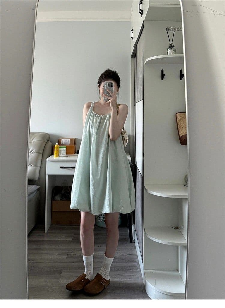 작은 키 품격 u 칼라 슬립 여성 드레스 여름 새로운 프랑스식 패션 꽃밭 치마 달콤한 핫걸 짧은 치마 상세 이미지 7