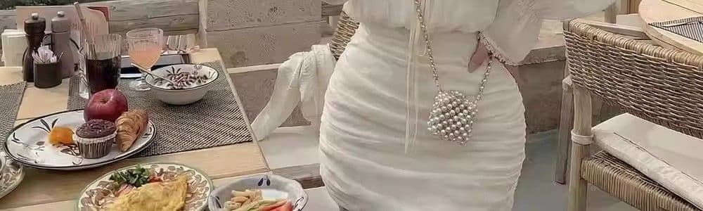 순수한 욕망 바람 오프숄더 봄 주름 여성 드레스 이른 봄 새로운 프릴 몸매 가꾸기 슬림해 보이는 타이트 스커트 미니 스커트 상세 이미지 5