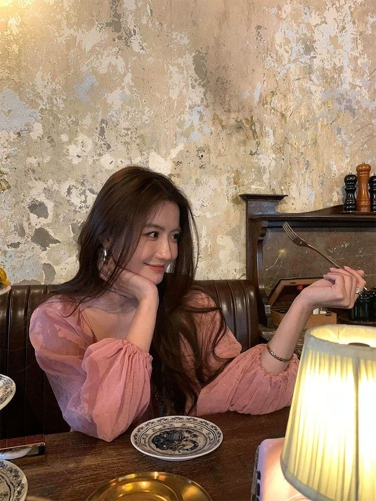 프랑스식 품격 V넥 벌룬 소매 휴가 바람 여성 드레스 여름 2026 여름 새로운 휴가 바람 루즈핏 치마 상세 이미지 4