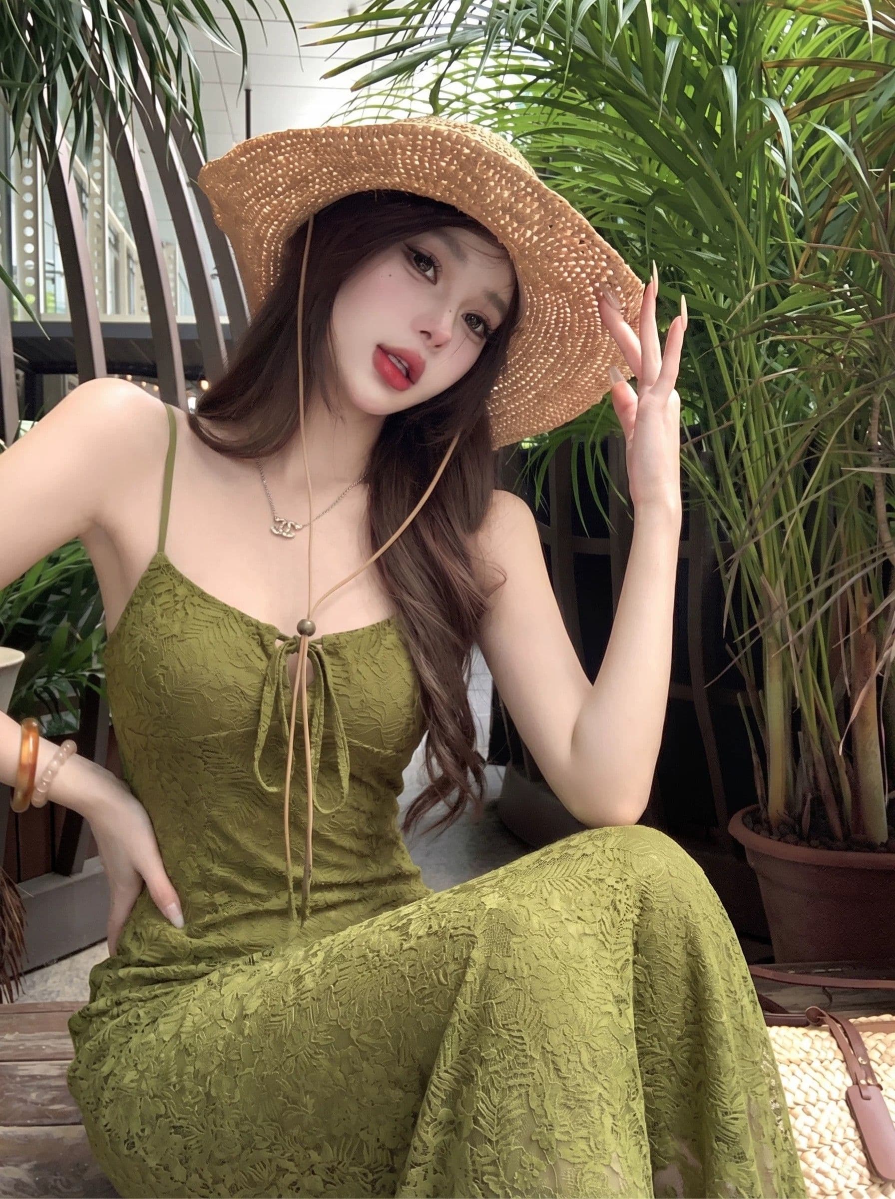 레트로 휴가 바람 스트랩 슬립 여성 드레스 여름 새로운 핫걸 허리 수축 슬림해 보이는 섹시함 타이트 스커트 길다 치마 상세 이미지 4