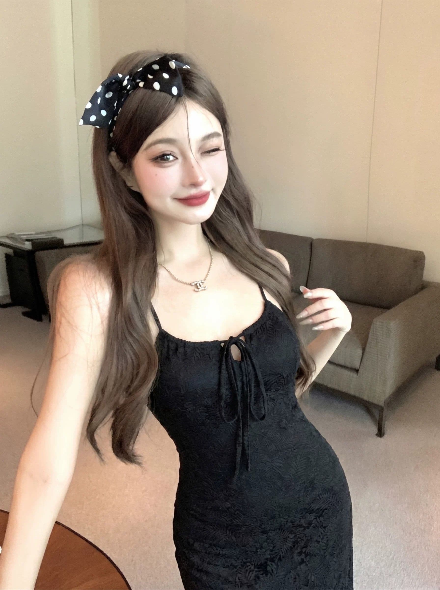 레트로 휴가 바람 스트랩 슬립 여성 드레스 여름 새로운 핫걸 허리 수축 슬림해 보이는 섹시함 타이트 스커트 길다 치마 상세 이미지 10