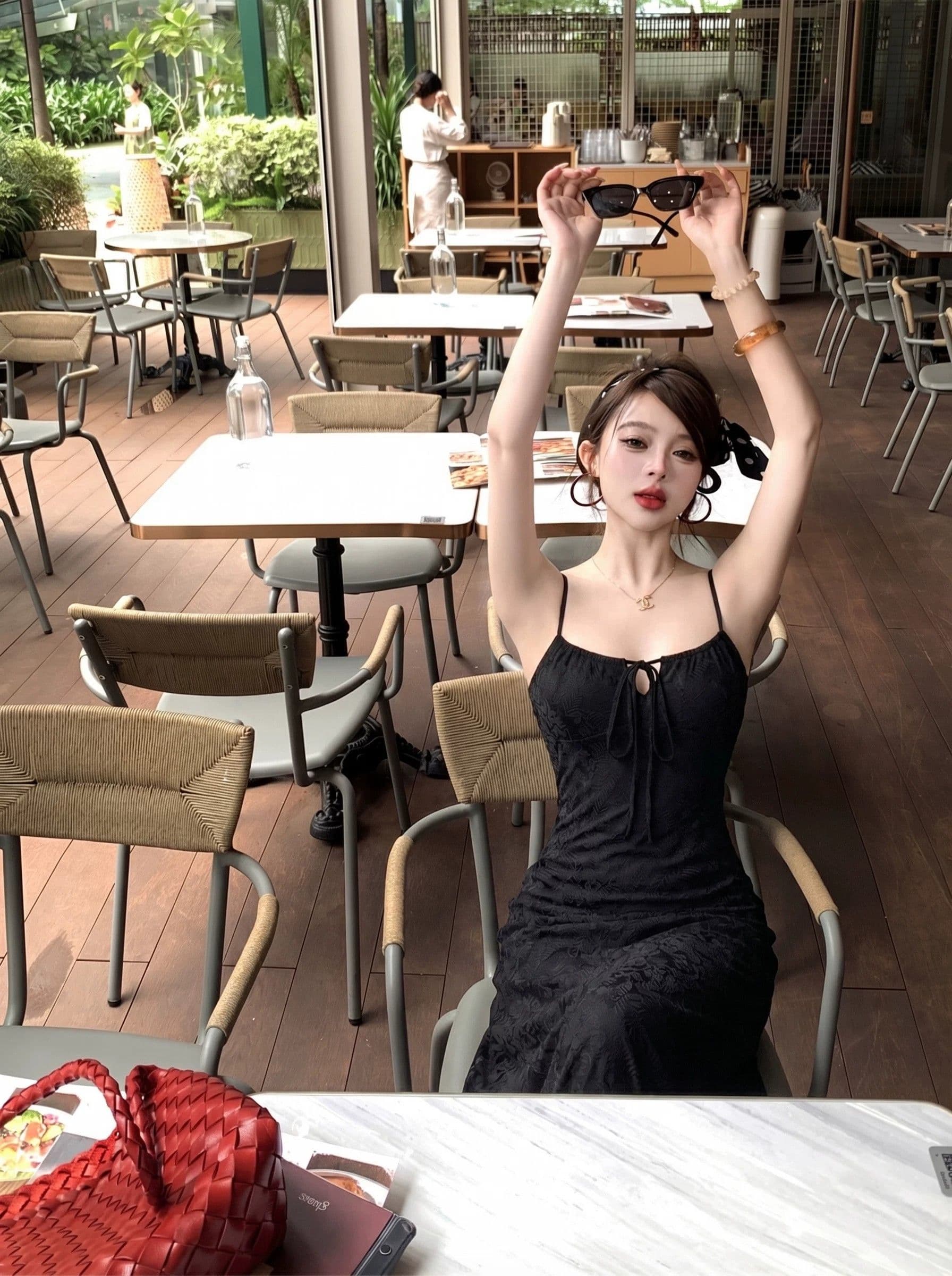 레트로 휴가 바람 스트랩 슬립 여성 드레스 여름 새로운 핫걸 허리 수축 슬림해 보이는 섹시함 타이트 스커트 길다 치마 상세 이미지 11