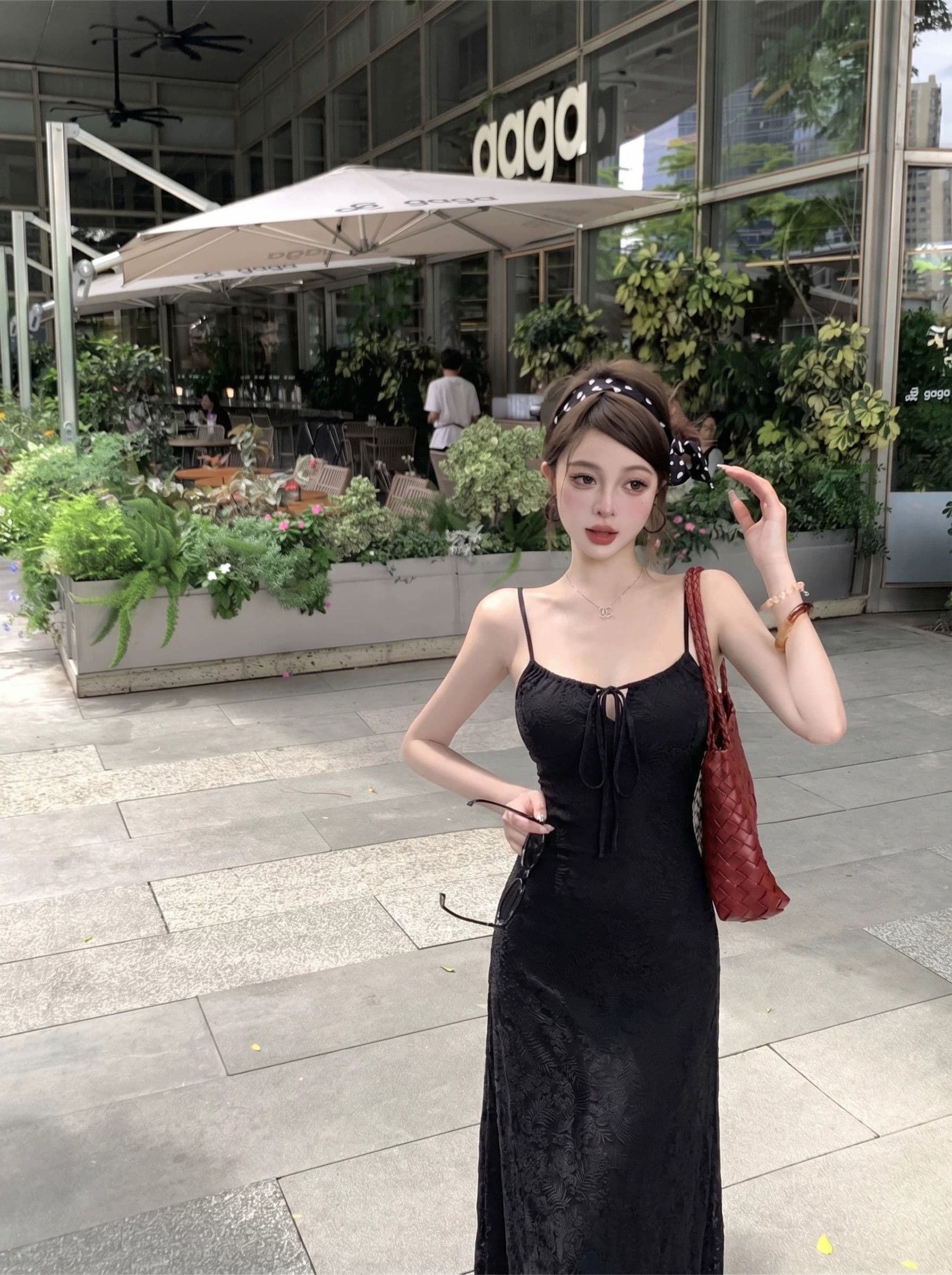 레트로 휴가 바람 스트랩 슬립 여성 드레스 여름 새로운 핫걸 허리 수축 슬림해 보이는 섹시함 타이트 스커트 길다 치마 상세 이미지 13