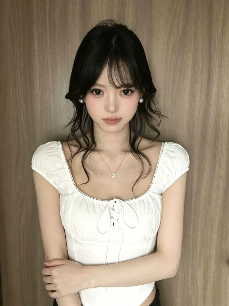 순수한 욕망 miu 부서 레이스 거품 소매 오프숄더 반팔 티셔츠 여성 여름 2026 슈퍼 잘 생긴 몸매 가꾸기 광장 칼라 맨위 상세 이미지 8