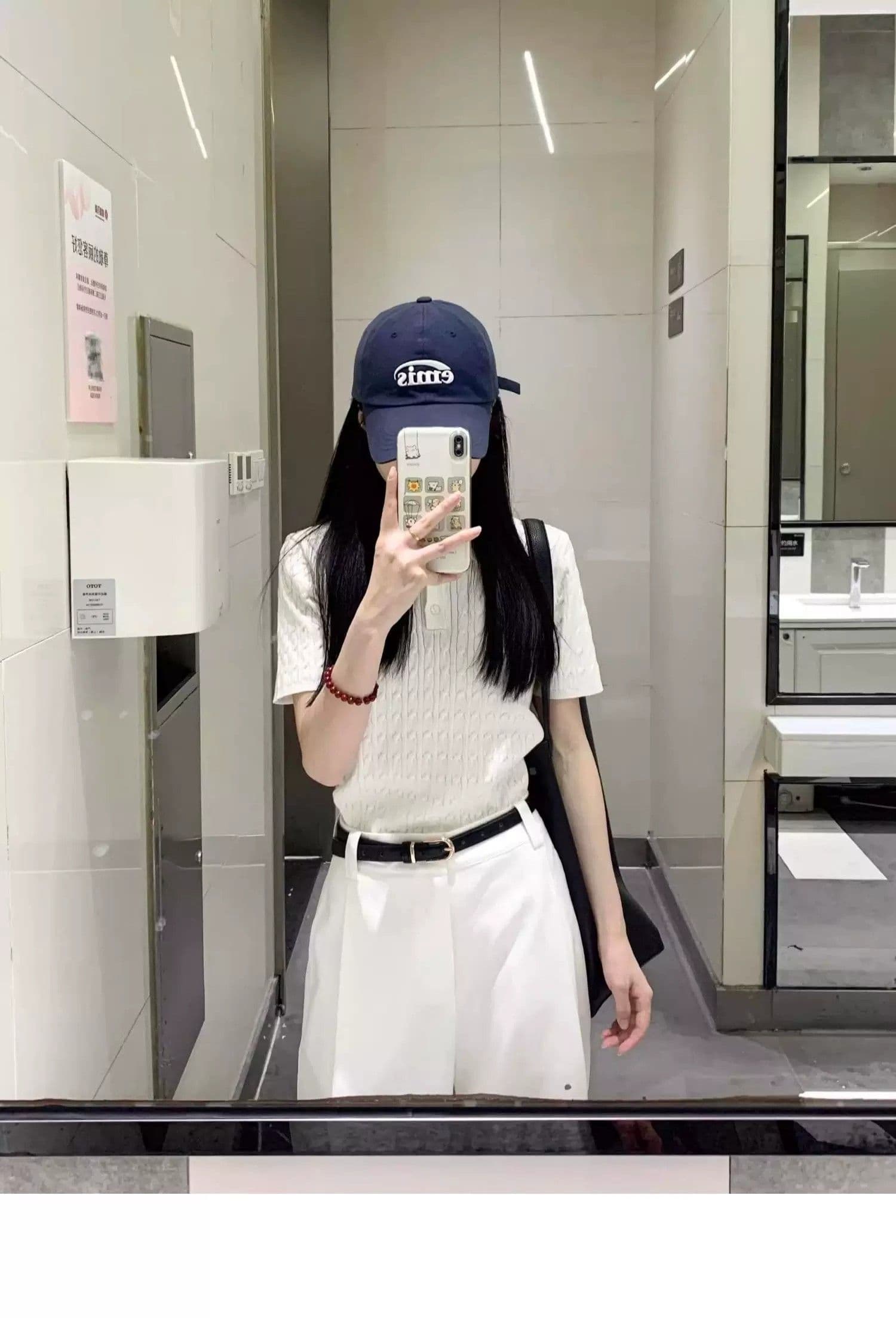 긍정적 인 어깨 반팔 티셔츠 여성 2026 새로운 여름 폴로 칼라 POLO 셔츠 다용도 고유 한 Chic 자수 니트 맨위 상세 이미지 1