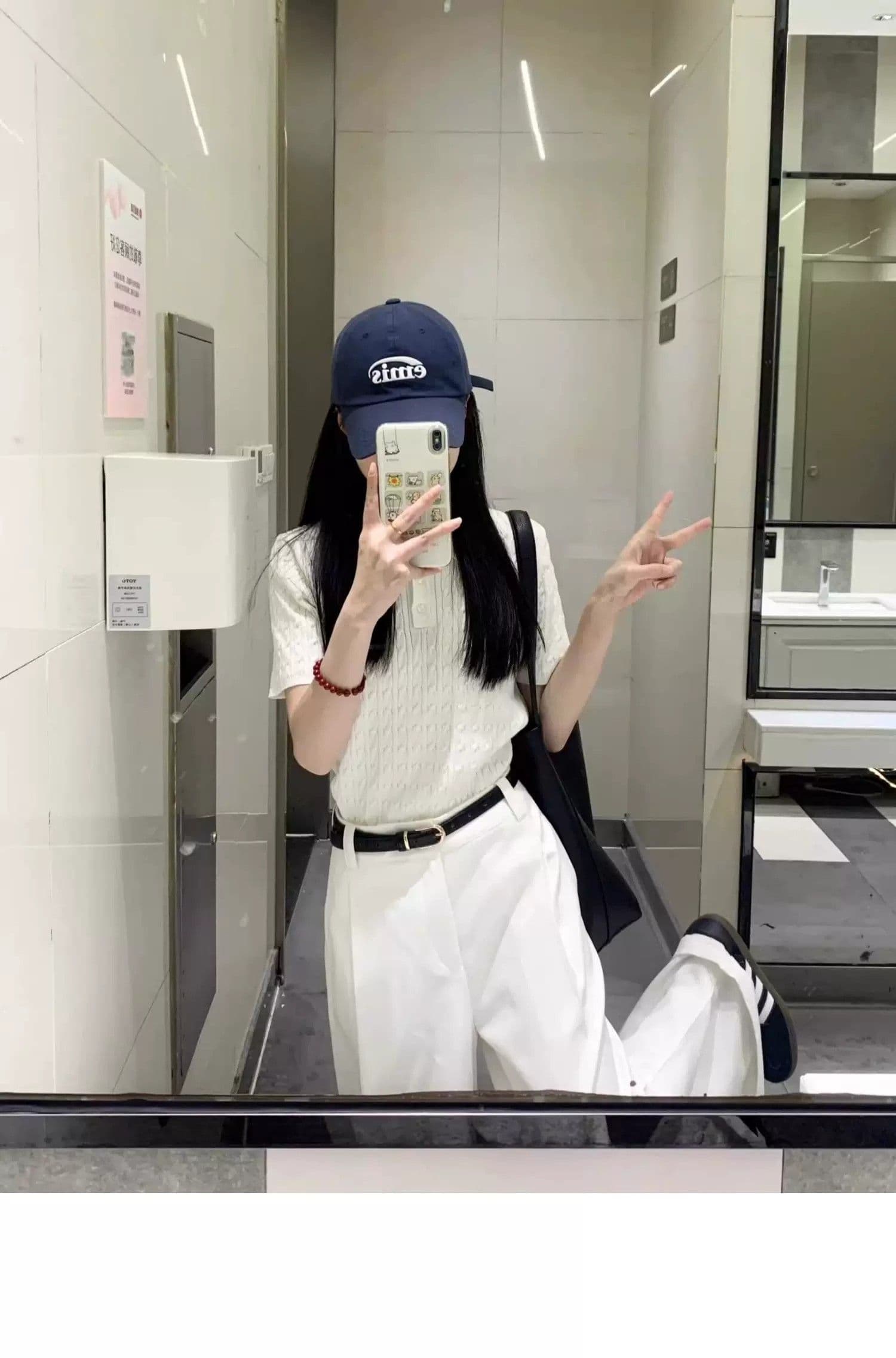 긍정적 인 어깨 반팔 티셔츠 여성 2026 새로운 여름 폴로 칼라 POLO 셔츠 다용도 고유 한 Chic 자수 니트 맨위 상세 이미지 2