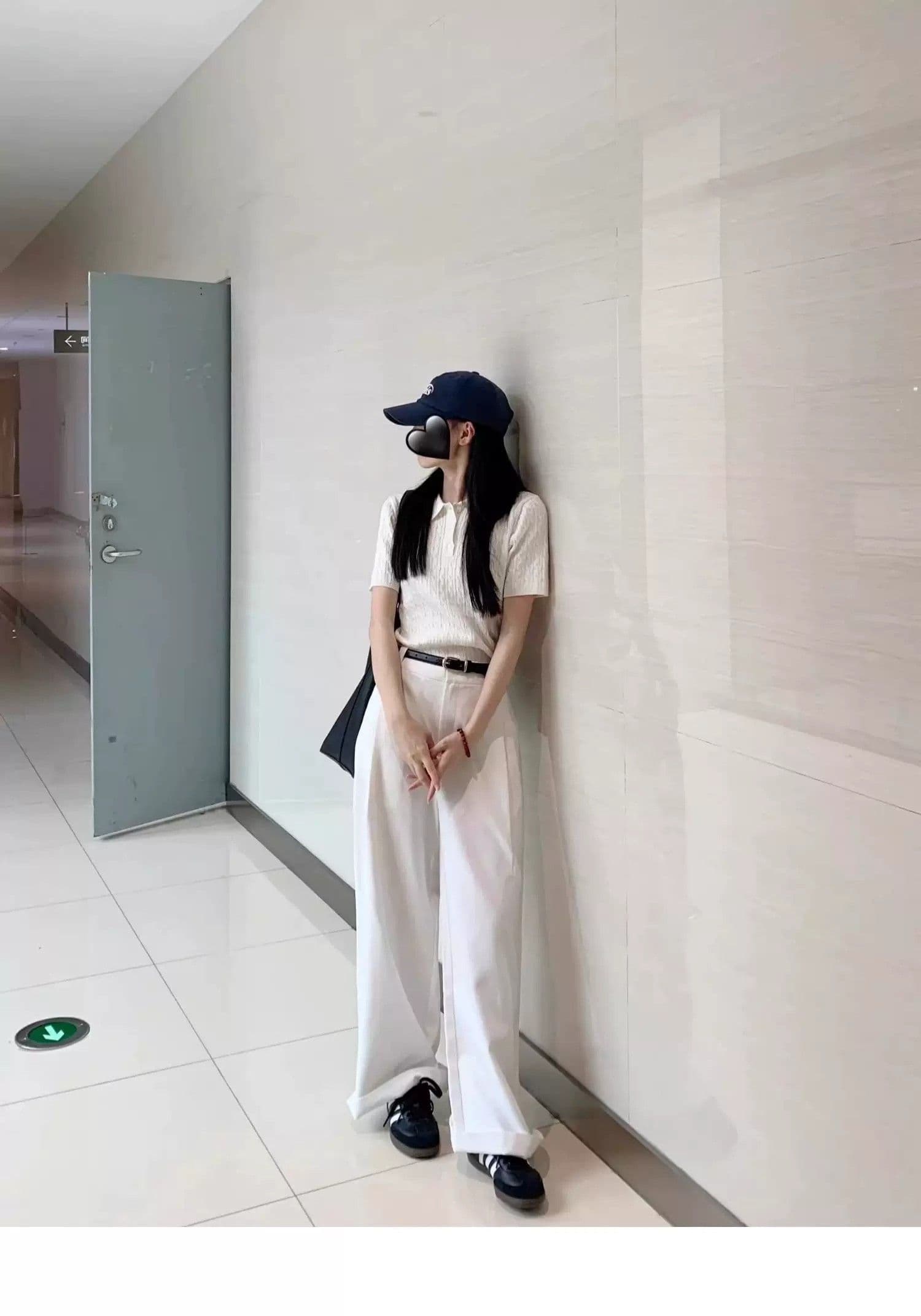 긍정적 인 어깨 반팔 티셔츠 여성 2026 새로운 여름 폴로 칼라 POLO 셔츠 다용도 고유 한 Chic 자수 니트 맨위 상세 이미지 5