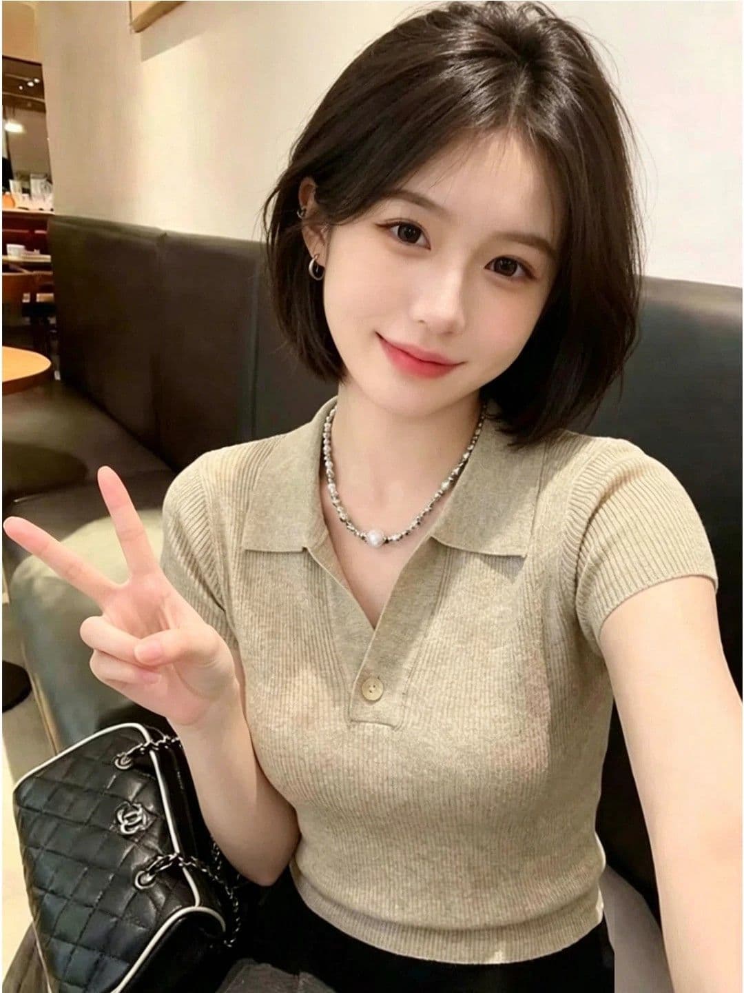 앤디 플러시 자이언트 잘 생긴 ~ 중 한 부서 polo 폴로 칼라 니트 반팔 얇은 스타일 부드러운 부서 프로 피부 몸매 가꾸기 맨위