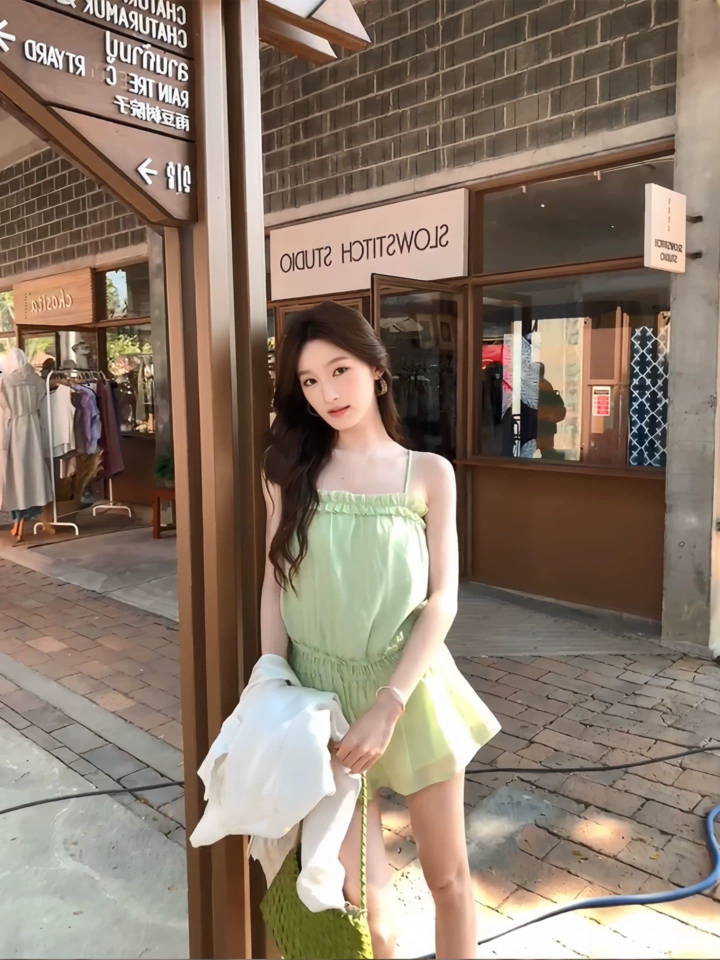 순수한 욕망 바람 품격 부드러운 3 차원 펌프 Pleat 프릴 슬립 여성 드레스 여름 새로운 몸매 가꾸기 도루 센스 미니 스커트 이미지 3