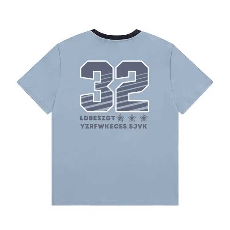 순면 리브 210 그램 반팔 티셔츠 여성 여름 2026 새로운 트렌디 프린트 쇼트 스타일 긍정적 인 어깨 배색 칼라 맨위 상세 이미지 5