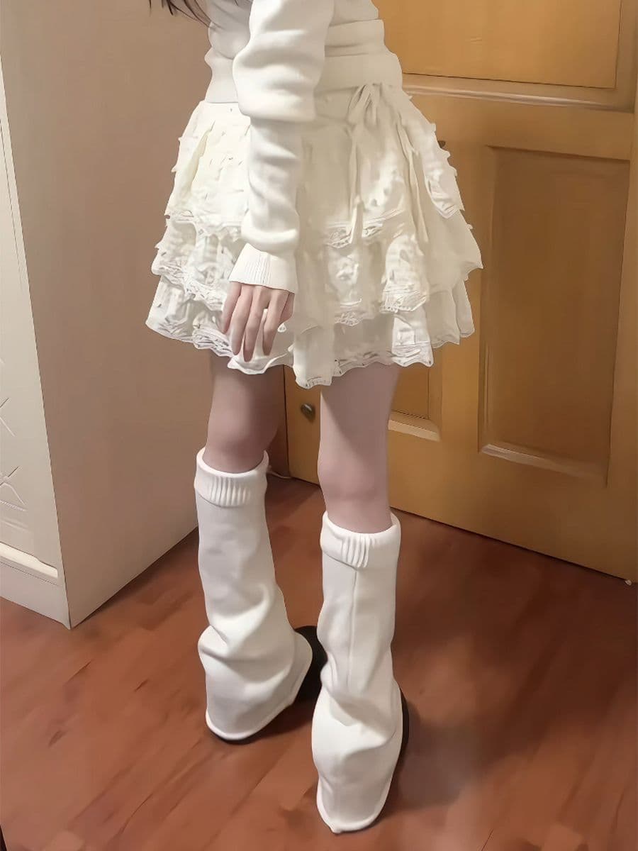 원본 것 다량 가격 훌륭함 달콤함 반신 스커트 여성 작은 키 레이스 측면 케이크 드레스 퍼프 미니 스커트 상세 이미지 4