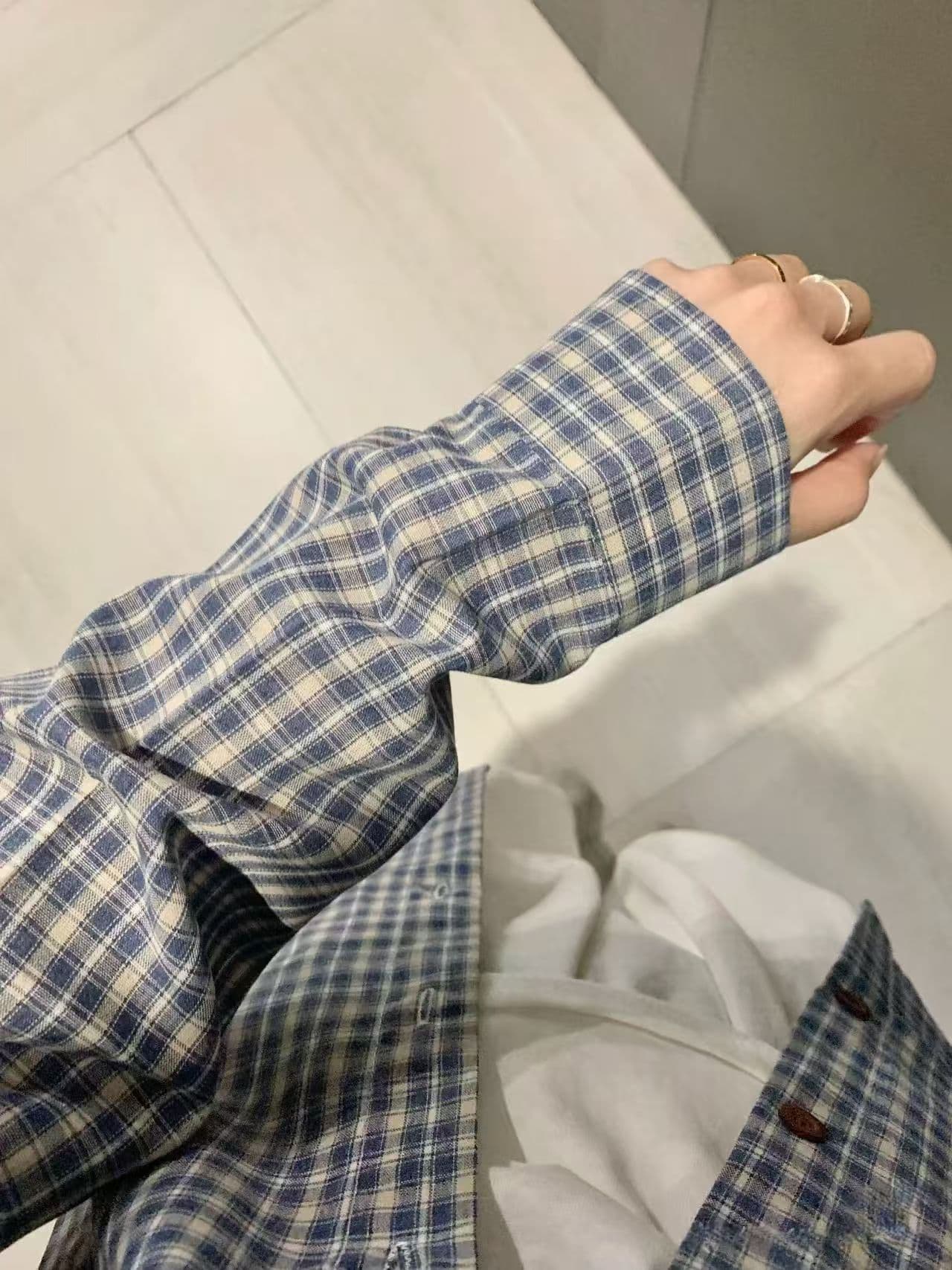 체크무늬 격자 무늬 셔츠 외부 가져 가라. 여성 가을 새로운 작은 대중 한 부서 다용도 루즈핏 느긋한 바람 셔츠 재킷 이미지 2