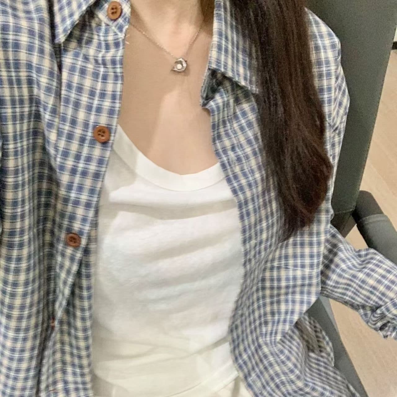 체크무늬 격자 무늬 셔츠 외부 가져 가라. 여성 가을 새로운 작은 대중 한 부서 다용도 루즈핏 느긋한 바람 셔츠 재킷 상세 이미지 2