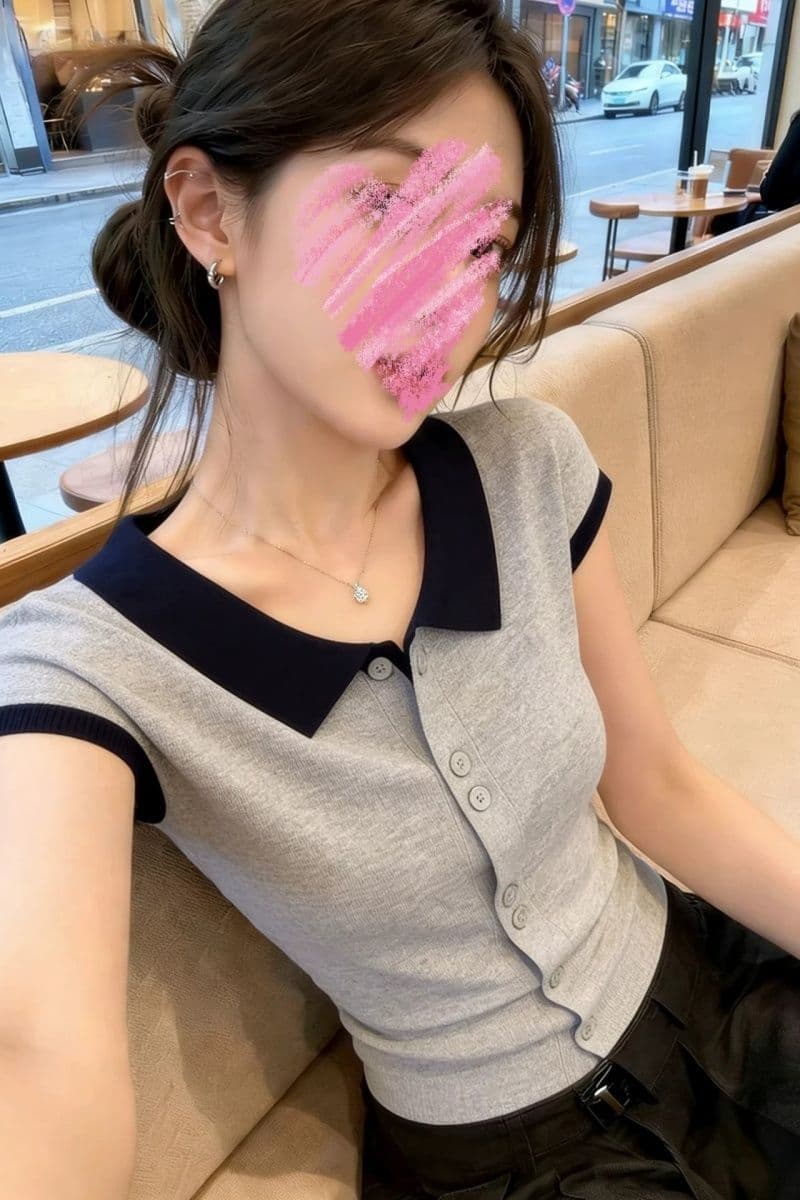 얼음 차가운 실크 여름 새로운 외국 가스 연령 감소 슬림해 보이는 한국 스타일 폴로 칼라 배색 반팔 니트 오픈 가디건 여성 상세 이미지 7