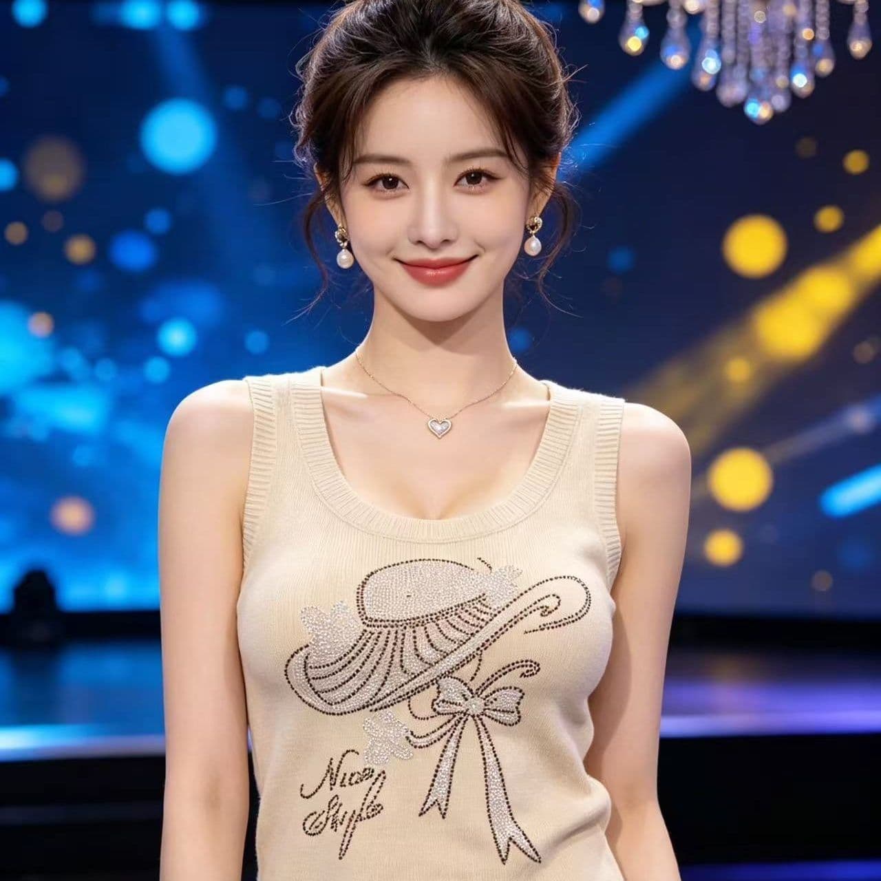 패션 라운드 넥 무거운 작업 모자 핫픽스 다용도 풀오버 조끼 이미지 2