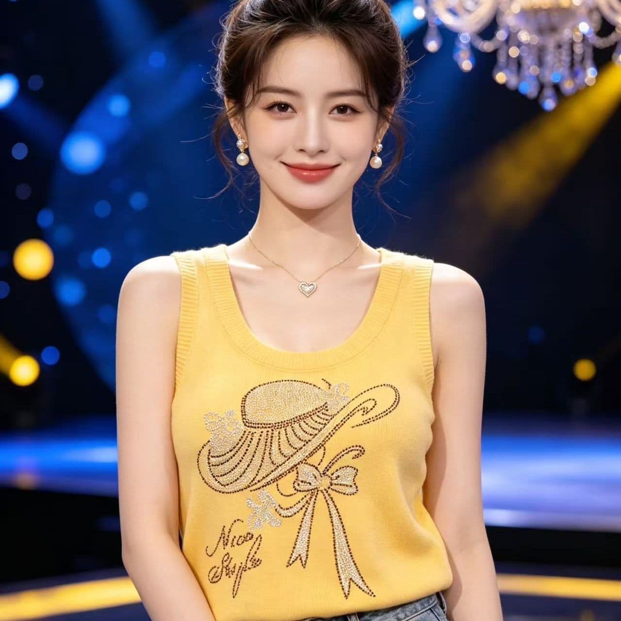 패션 라운드 넥 무거운 작업 모자 핫픽스 다용도 풀오버 조끼 이미지 4