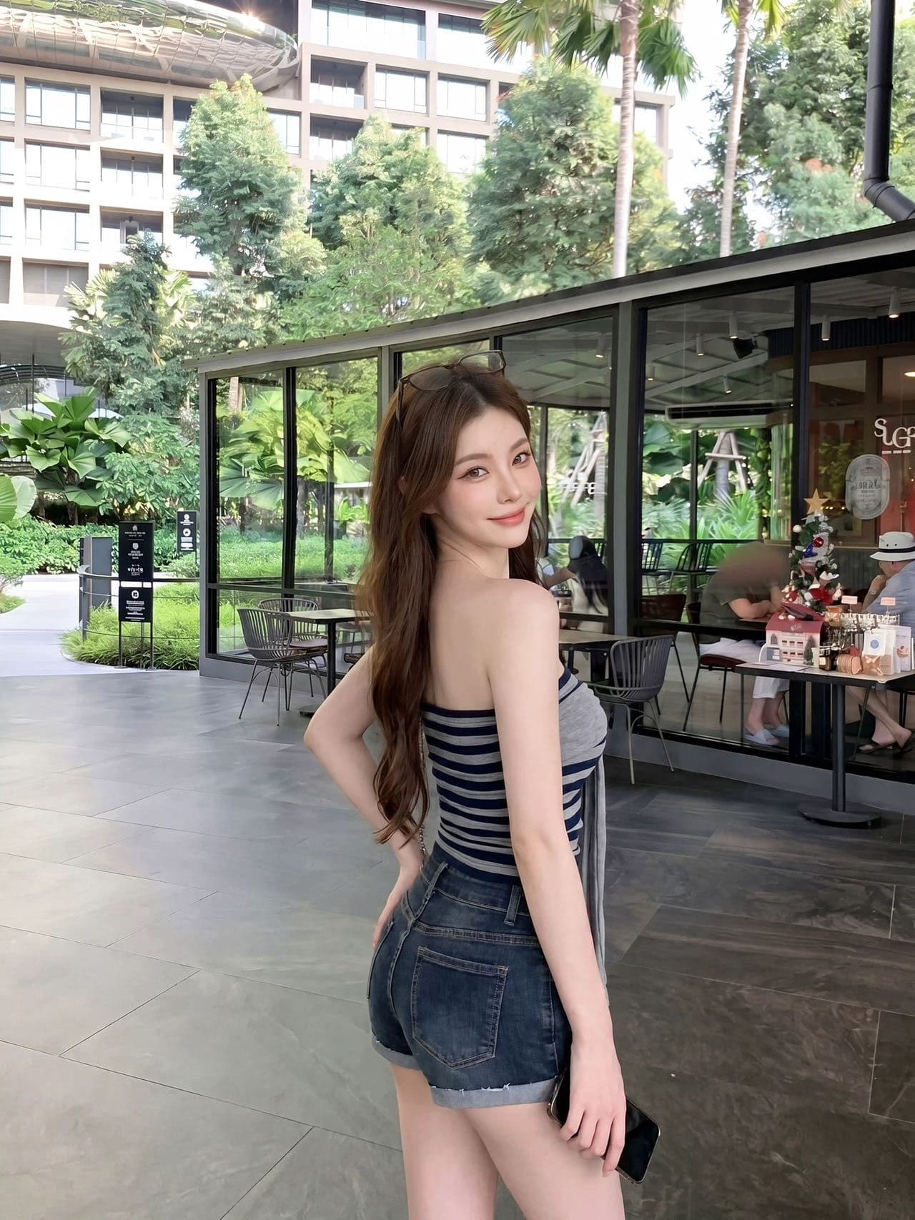 나비 매듭 튜브탑 조끼 여성 여름 순수한 욕망 핫걸 섹시함 포장 가슴 몸매 가꾸기 만나는 인사이드 잡아라. 의류 상세 이미지 3