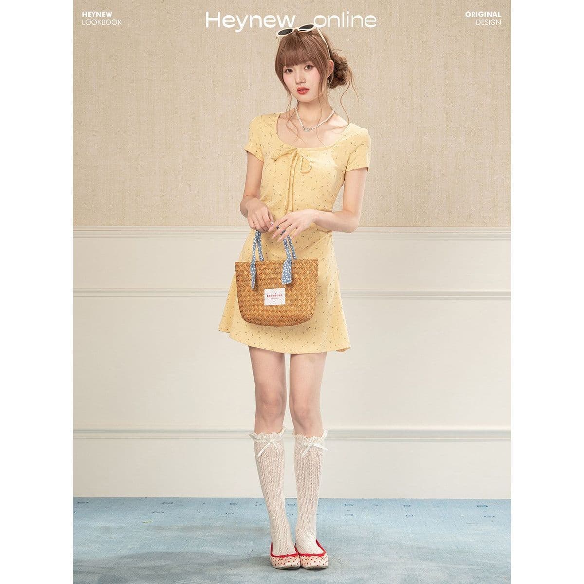 여름 순수한 욕망 바람 몸매 가꾸기 꽃무늬 달콤함 허리 수축 슬림해 보이는 품격 한여름 드레스 레이스 광장 칼라 반팔 치마 상세 이미지 1
