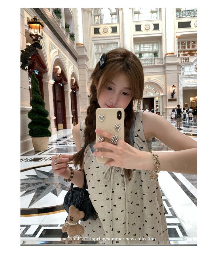 aaaaxbbb 니아 미 당겨서 회화 사회 du 홈 이중층 슬립 드레스 펌프 로프 디자인 센스 도트 무늬 조끼 스커트 상세 이미지 23