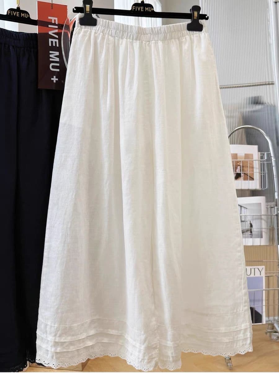 원본 원단 특별 빅 사이즈 300 근 얇은 스타일 바지 캐주얼 바지 여성 루즈핏 와이드 레그 팬츠 9부 바지 이미지 3