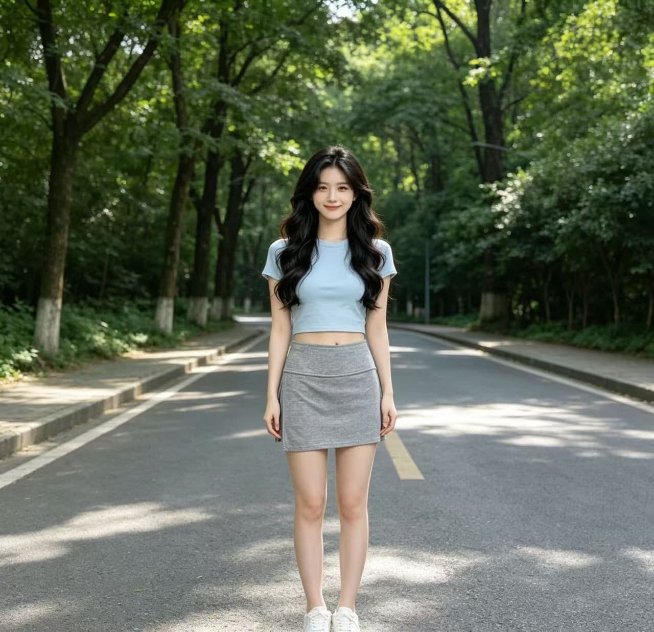 회색 웨이 바지 운동 짧은 바지 미니 스커트 여름 타이트 스커트 스택 착용 순수한 욕망 바람 측면 트임 반신 스커트 단어 버전 여성 상세 이미지 3