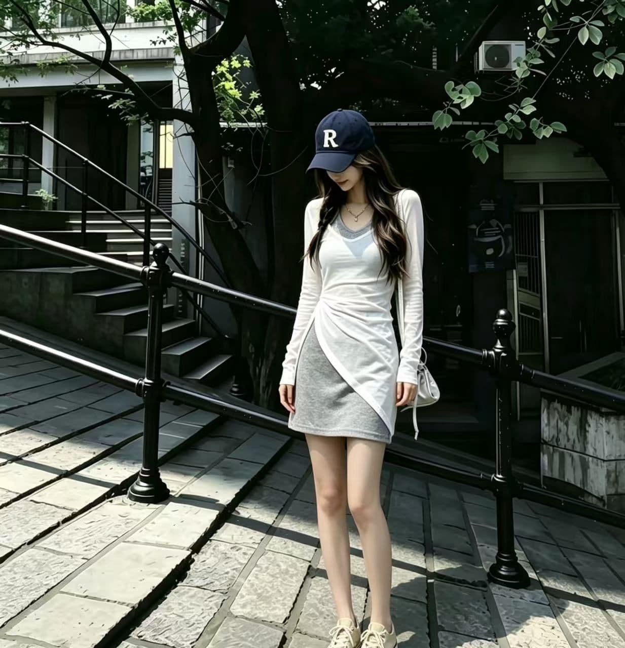 세트 여성 2026 봄 여름 새로운 품격 긴팔 펌프 로프 블라우스 행침 목 스트랩 길다 치마 드레스 투피스 세트 상세 이미지 4