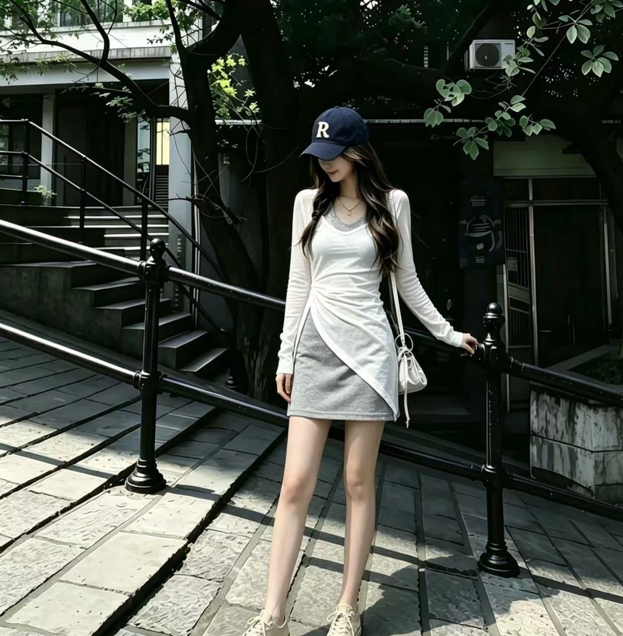 세트 여성 2026 봄 여름 새로운 품격 긴팔 펌프 로프 블라우스 행침 목 스트랩 길다 치마 드레스 투피스 세트 상세 이미지 5