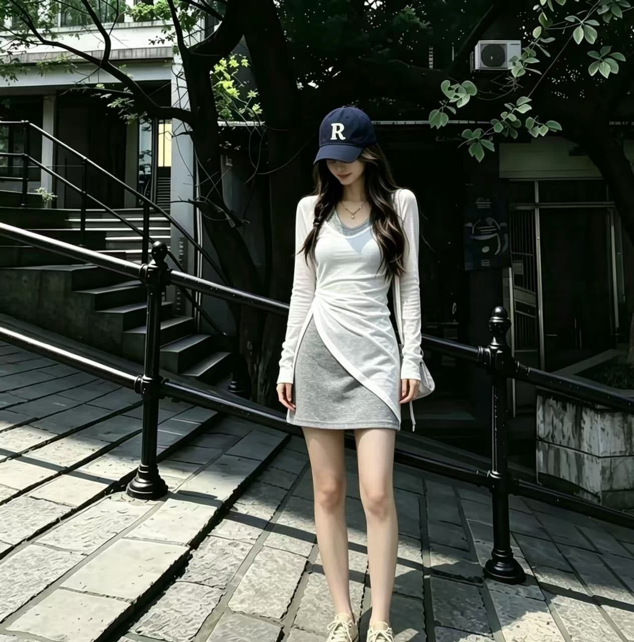 세트 여성 2026 봄 여름 새로운 품격 긴팔 펌프 로프 블라우스 행침 목 스트랩 길다 치마 드레스 투피스 세트 상세 이미지 6