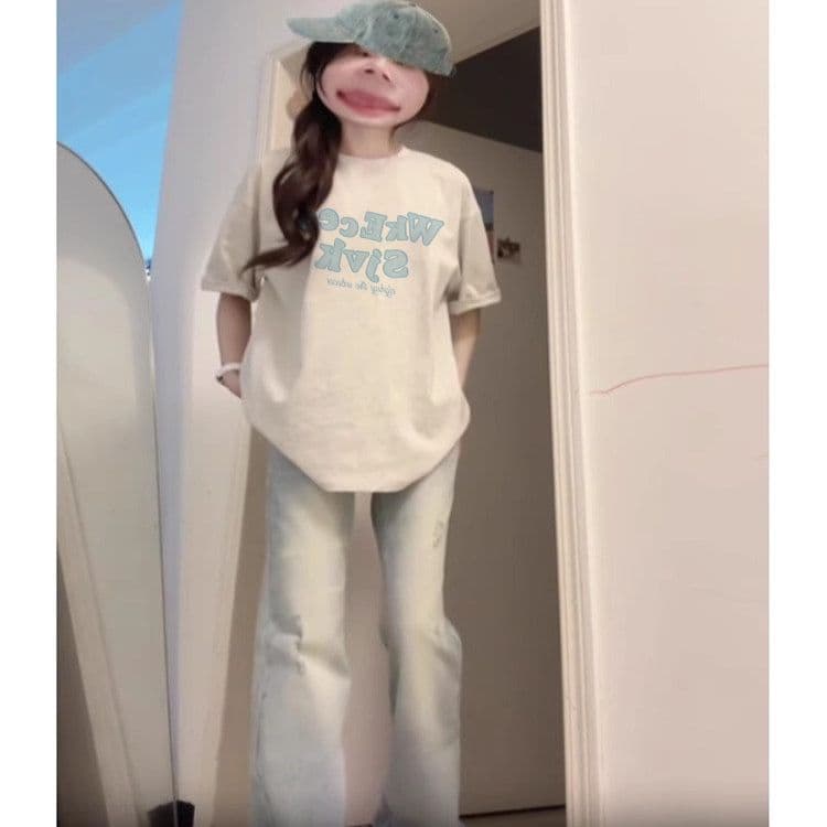 220 그램 남자 바 면 반팔 티셔츠 여름 새로운 디자인 센스 자수 꽃에서 길다 루즈핏 라운드 넥 맨위 여성 의류 이미지 4