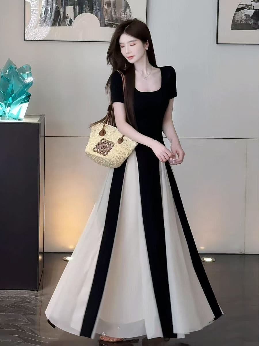 낭만주의 마술 법률가 분위기 가져 가라. 회전율 디자인 센스 싸움 망사 점프 슈트 롱 스커트 2026 여름