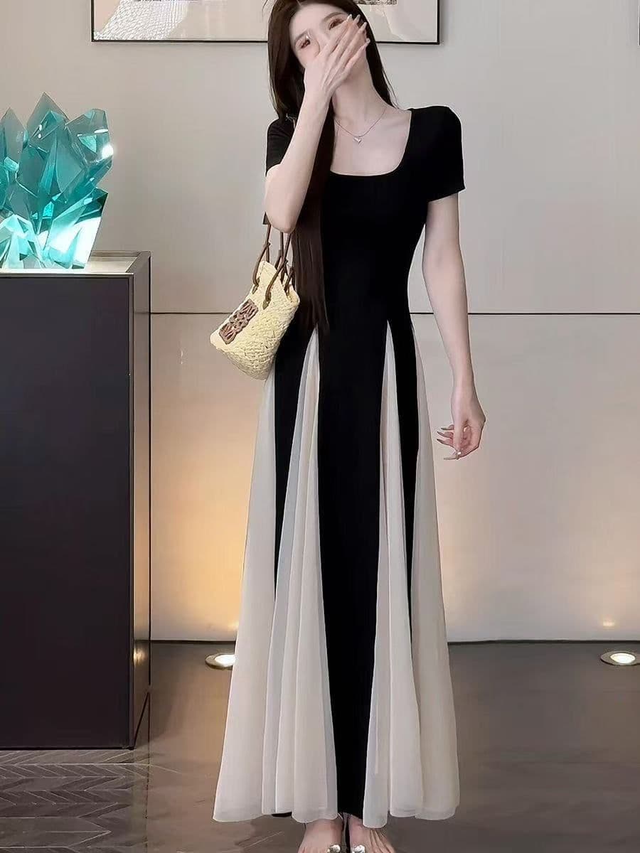 낭만주의 마술 법률가 분위기 가져 가라. 회전율 디자인 센스 싸움 망사 점프 슈트 롱 스커트 2026 여름 상세 이미지 4