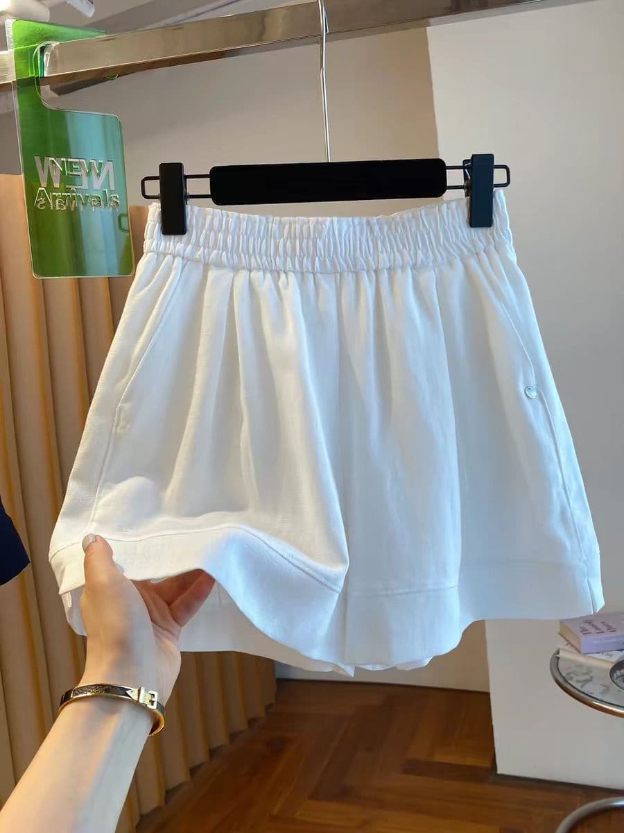 원본 원단 네리 특별 빅 사이즈 300 근 반바지 여성 여름 2026 새로운 루즈핏 와이드 레그 팬츠 이미지 2
