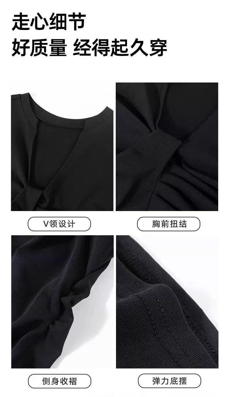 작은 대중 슈퍼 요정 검정색 오프숄더 맨위 여성 2026 여름 새로운 로얄 자매 바람 몸매 가꾸기 슬림해 보이는 반 스커트 패션 세트 상세 이미지 13