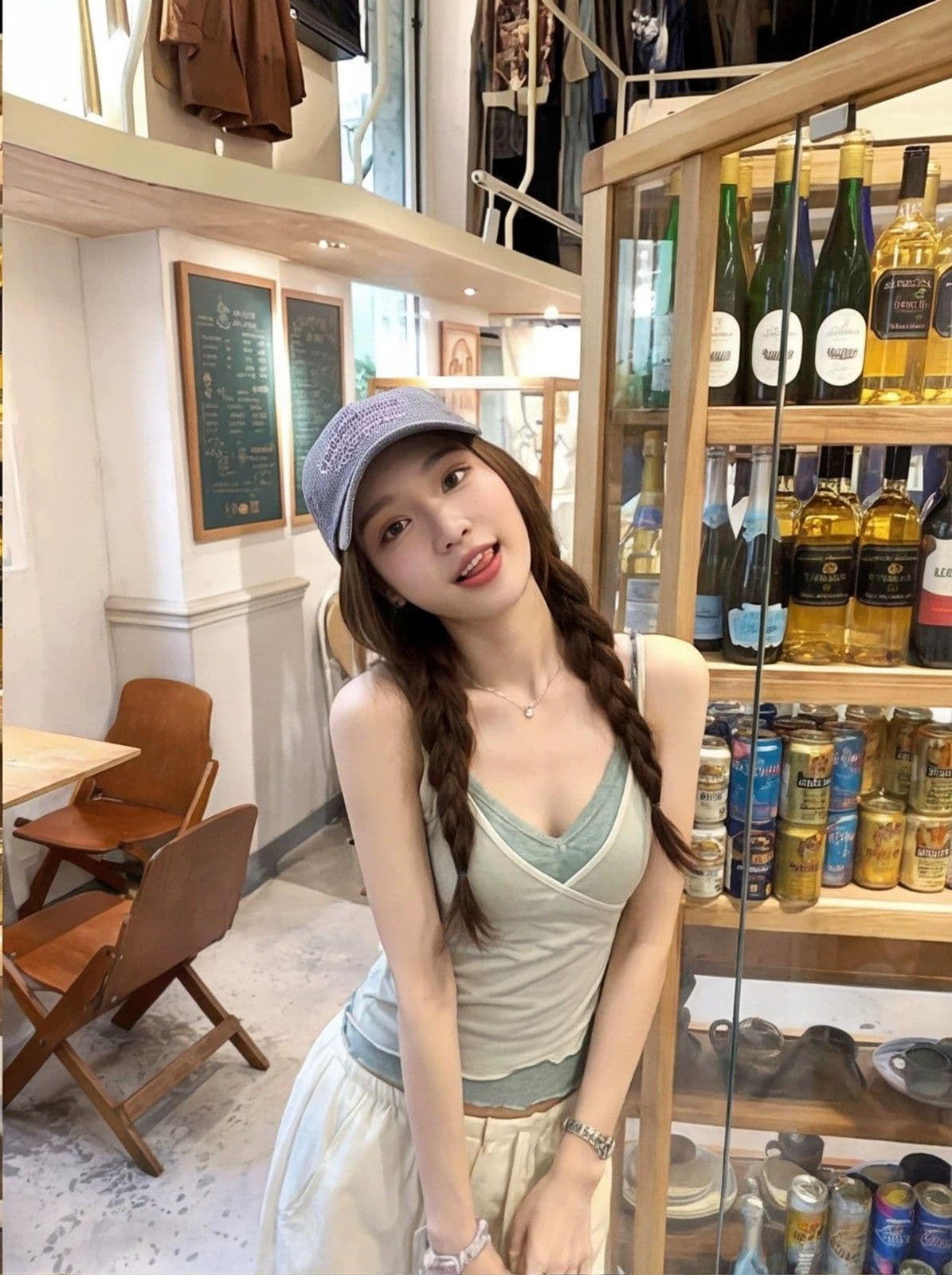 핫걸 순수한 욕망 레이스 조각 캐미솔 여름 스택 착용 센스 페이크 레이어드 몸매 가꾸기 아름다운 조끼 맨위 트렌디 상세 이미지 2