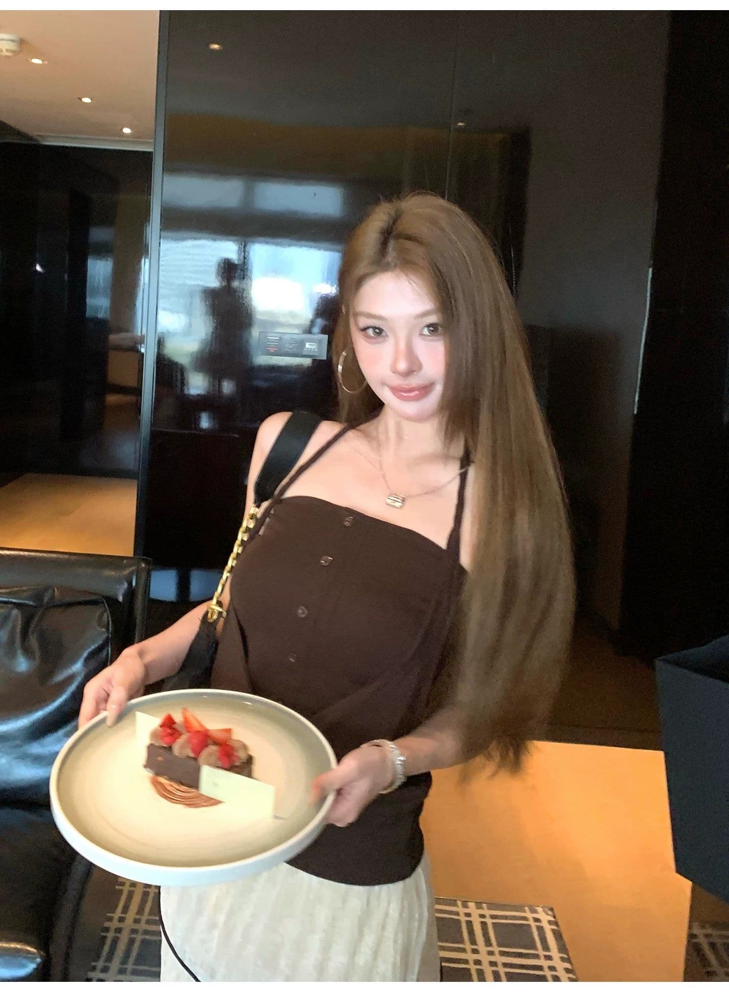 260 그램 사람들 면 행침 목 스타일 페이크 레이어드 튜브탑 캐미솔 핫걸 로드 중 여름 디자인 센스 작은 대중 맨위 상세 이미지 8