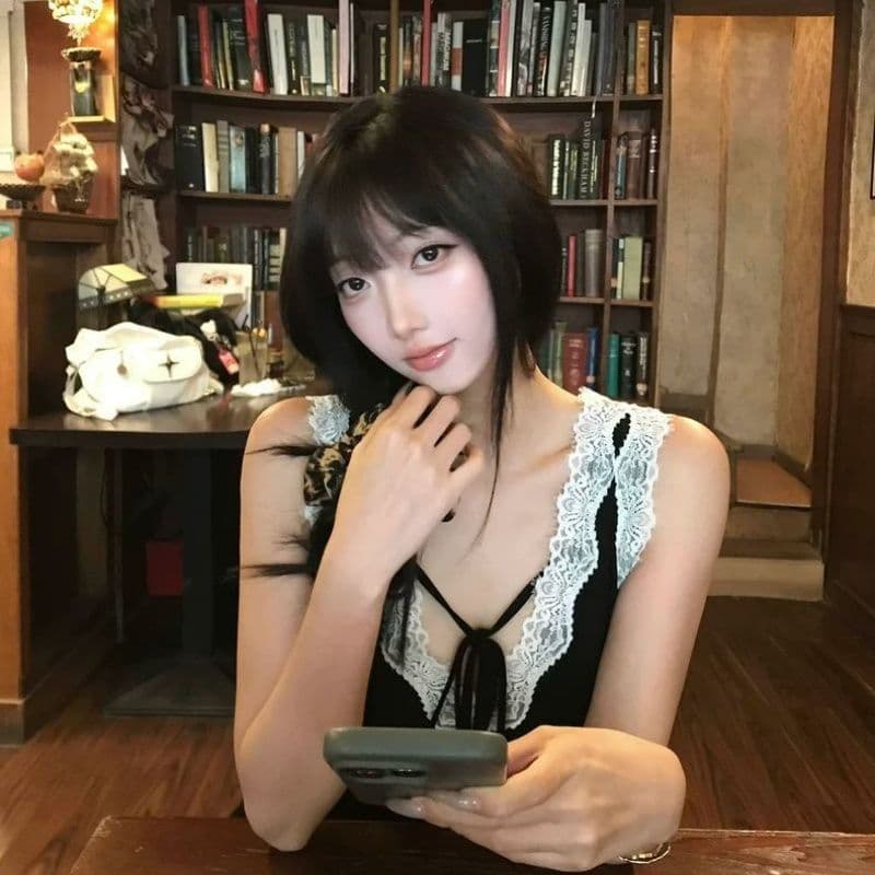 260 그램 사람들 면 여름 핫걸 몸매 가꾸기 슬림해 보이는 레이스 조각 여성 드레스 V넥 패션 외국 가스 길다 치마 이미지 4