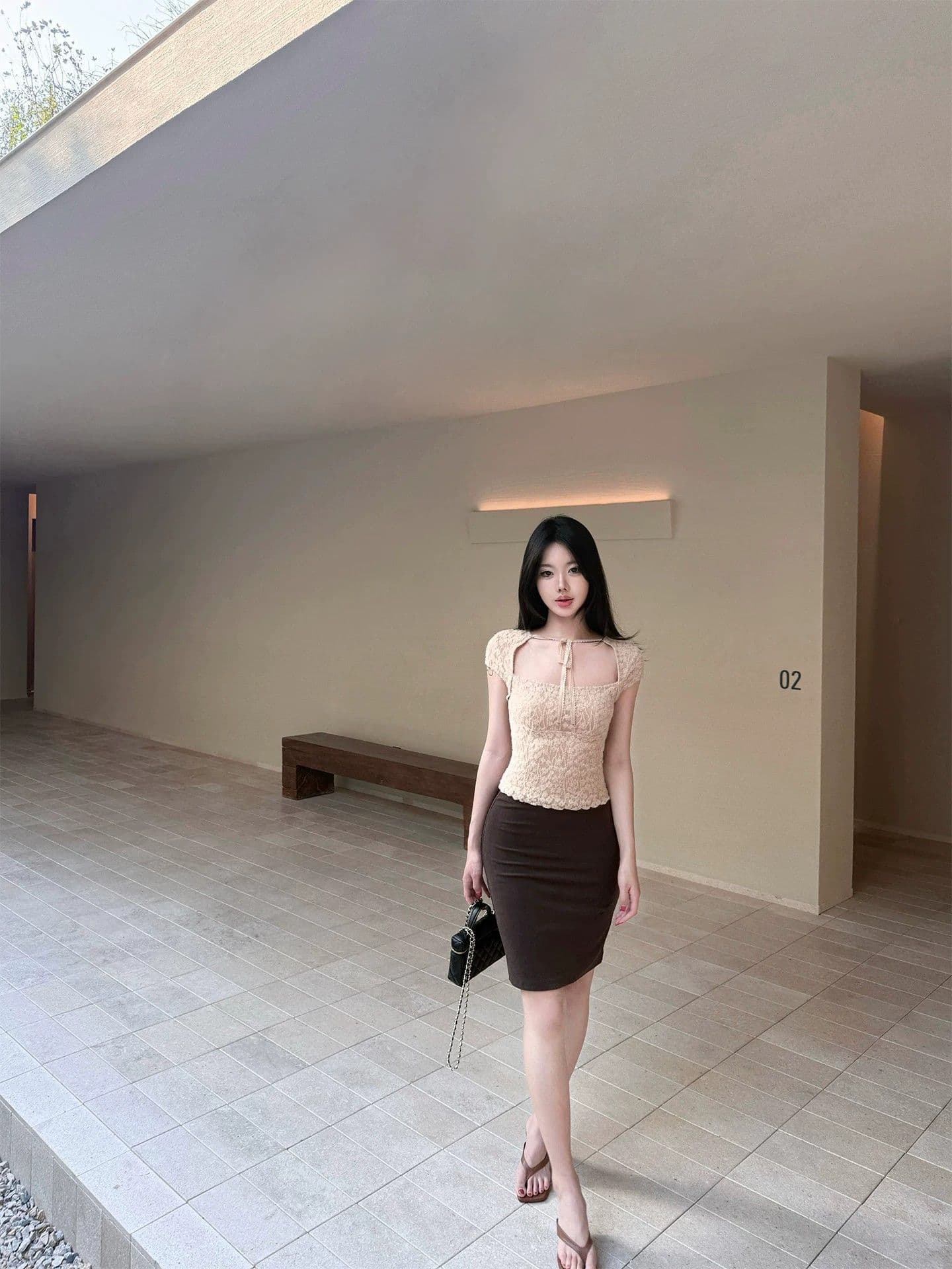 원본 원단 것 있음 안감 디자인 센스 무거운 작업 레이스 작은 셔츠 여성 여름 품격 슬림해 보이는 반팔 맨위 이미지 3